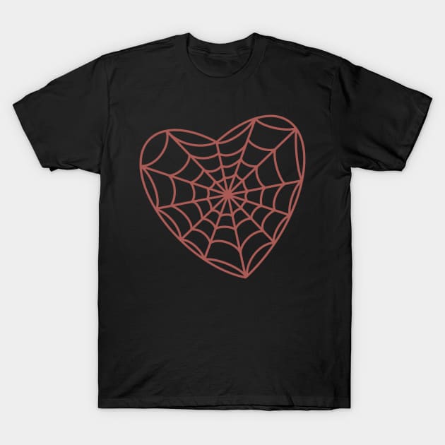 Web Heart T-Shirt by ladyjrae